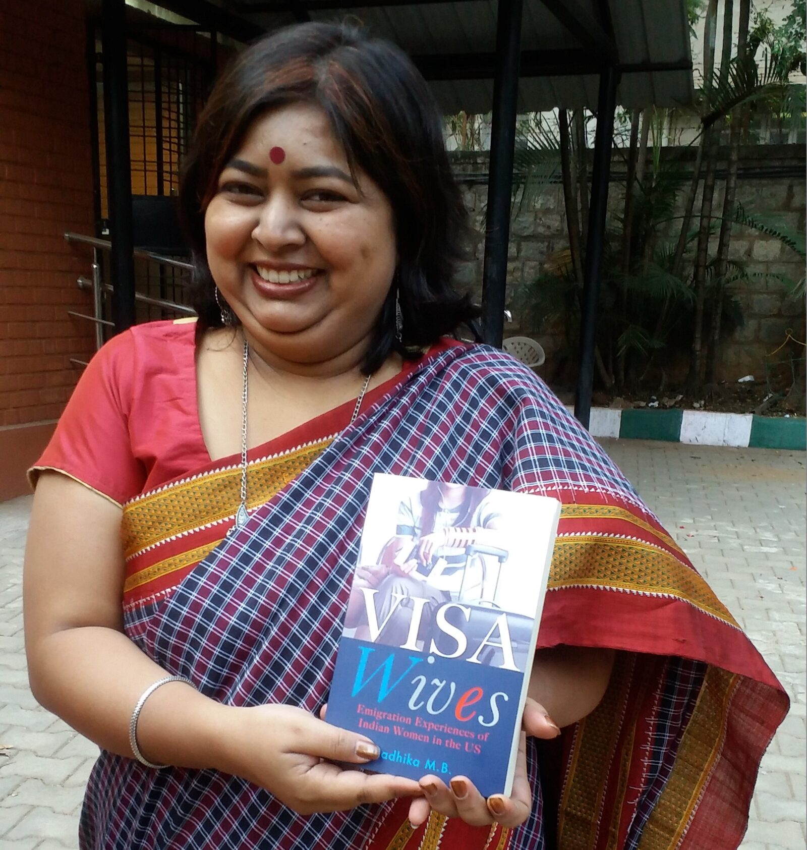 Radhika MB with her book