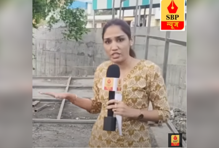 Screenshot from the report during which journalist Sneha Barve was attacked.